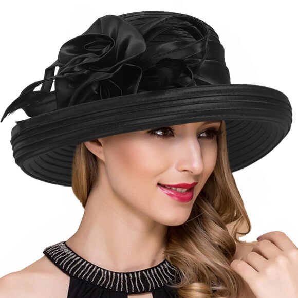 Ruрhеdу Accessories - 4615 Lady Church Derby Dress Cloche Hat Fascinator Floral Tea Party Wedding